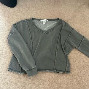 Alter’d State Gray Cropped Crewneck